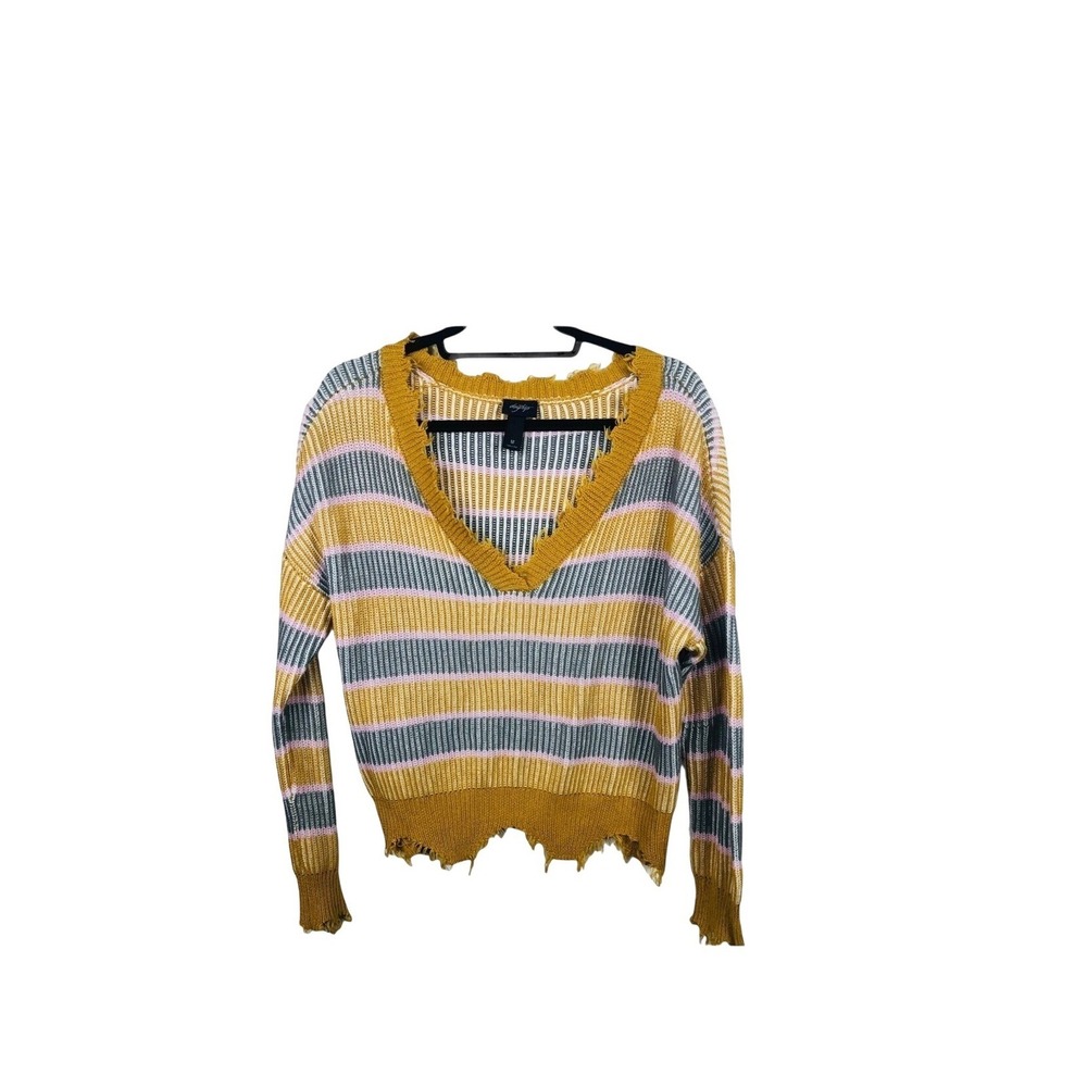 Day trip women's Yellow and blue striped‎ sweater M
